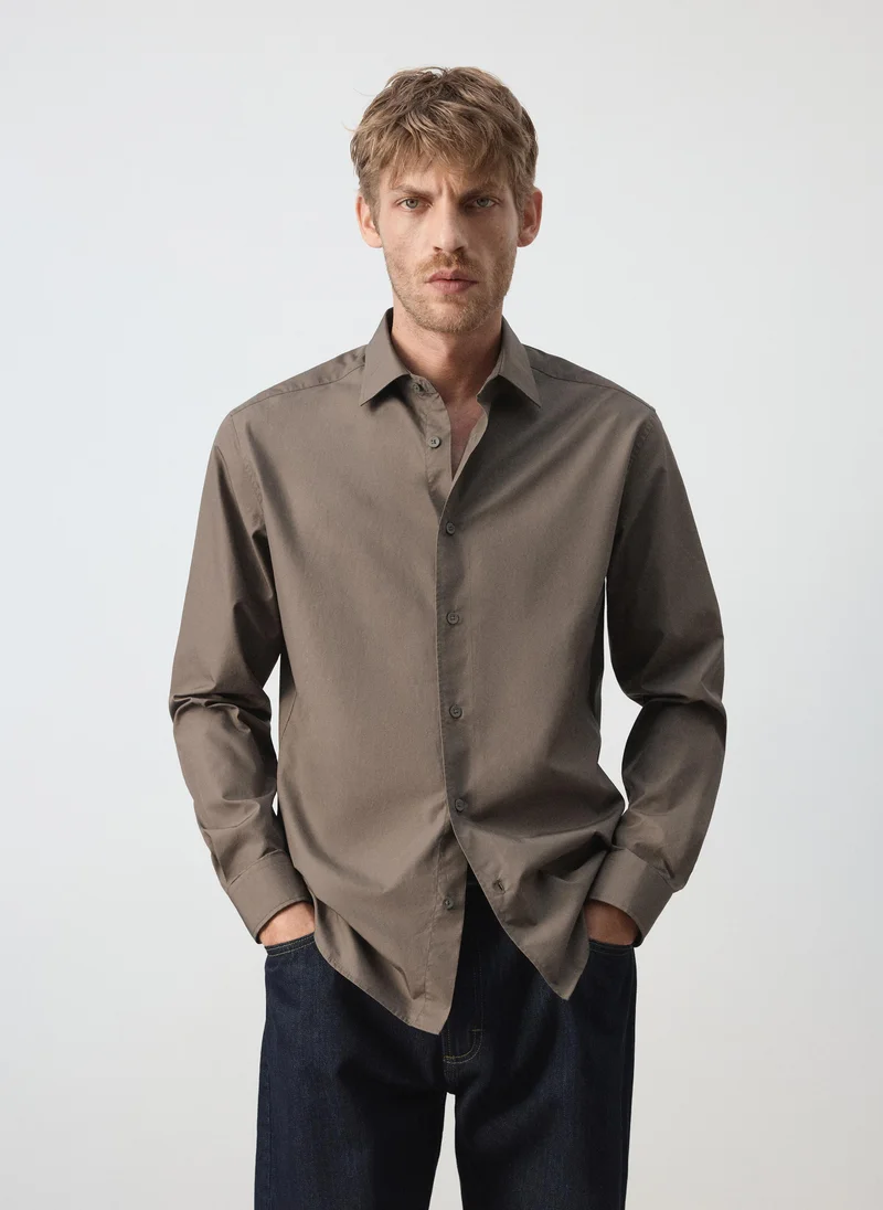 Regular-fit 100% cotton shirt