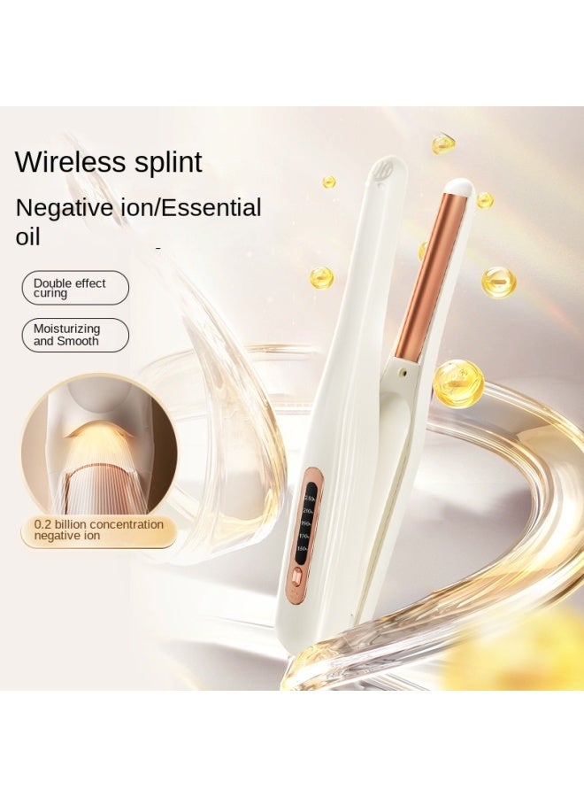 Mini Straight Curling Iron Charging Negative Ion Curved Surface High Crown Volume Non-damaging Wireless Hair Straightener - Image 3
