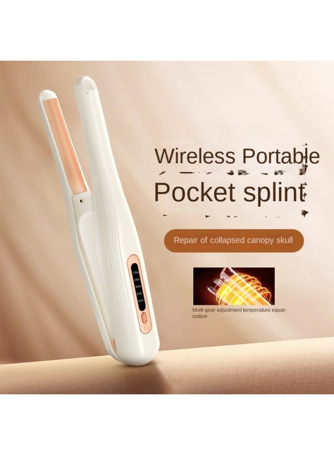 Mini Straight Curling Iron Charging Negative Ion Curved Surface High Crown Volume Non-damaging Wireless Hair Straightener - Image 4