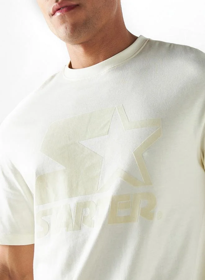 STARTER Starter Print Crew Neck T-shirt with Short Sleeves