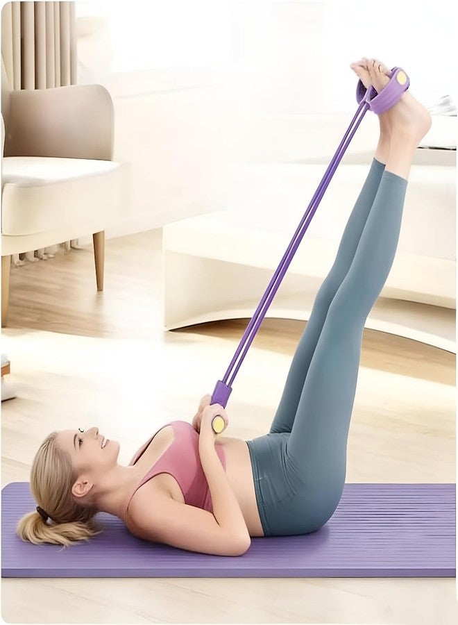 VARENYYA أحزمة تدريب VARENYYA Pull Reducer ذات 4 أنابيب تعمل على نحت خصر رشيق، وبناء قوة أساسية قوية، وتعزيز تمارين الجسم الكامل [متعدد الألوان] - Image 3