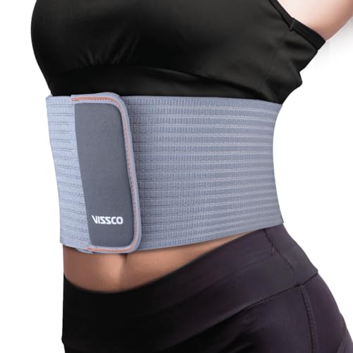 Vissco Rib Belt with Moderate Support | Chest Support for Injured Ribs | Rib Fracture|Chest Pain & for Normal Respiration - Small (Grey), 0801S - Image 1