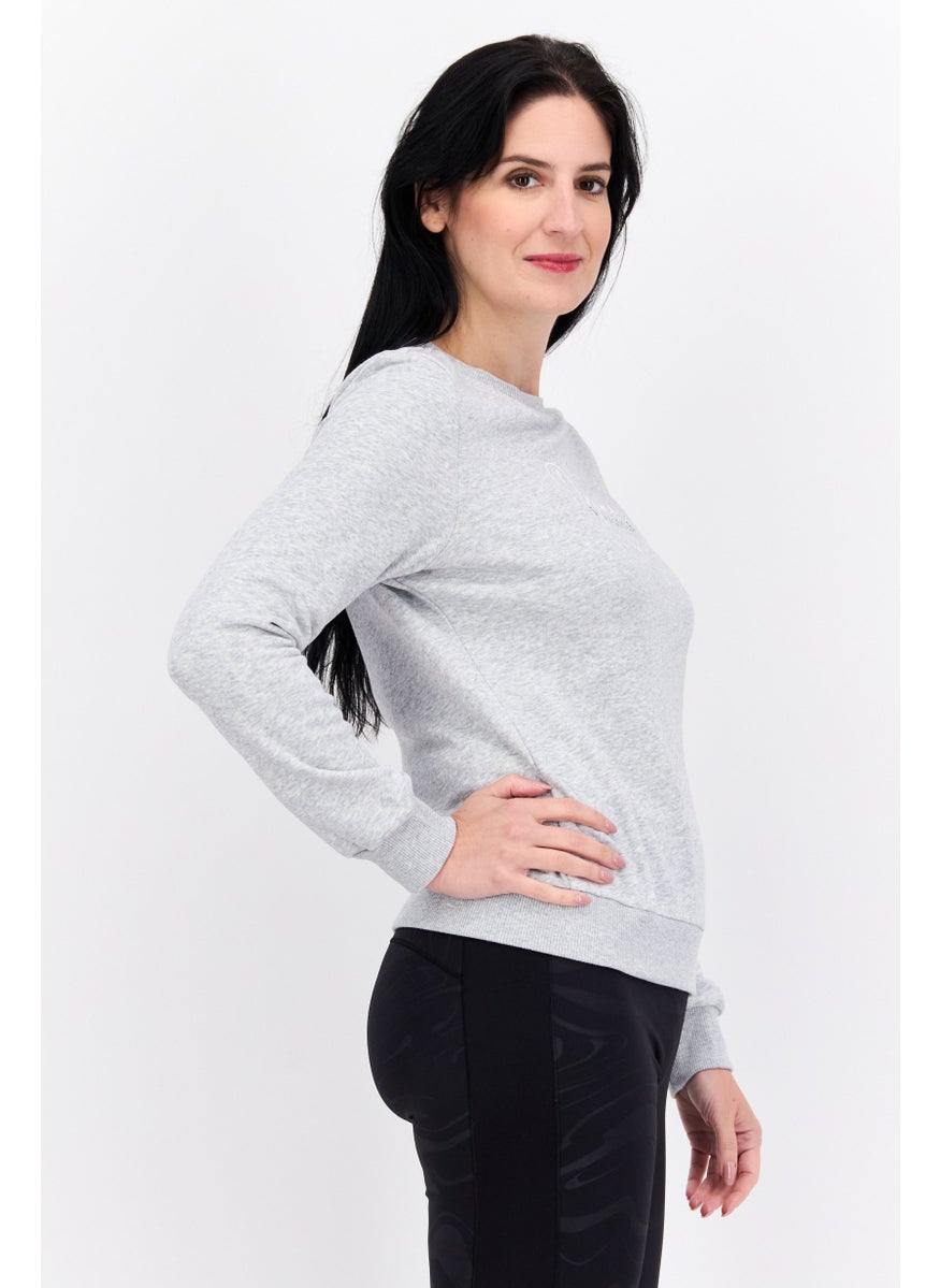 PUMA Women Sportswear Fit Long Sleeve Training Top, Grey  - Image 2