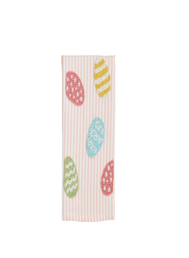 Mud Pie Egg Easter Bead Towel; 26" x 14" - Image 1