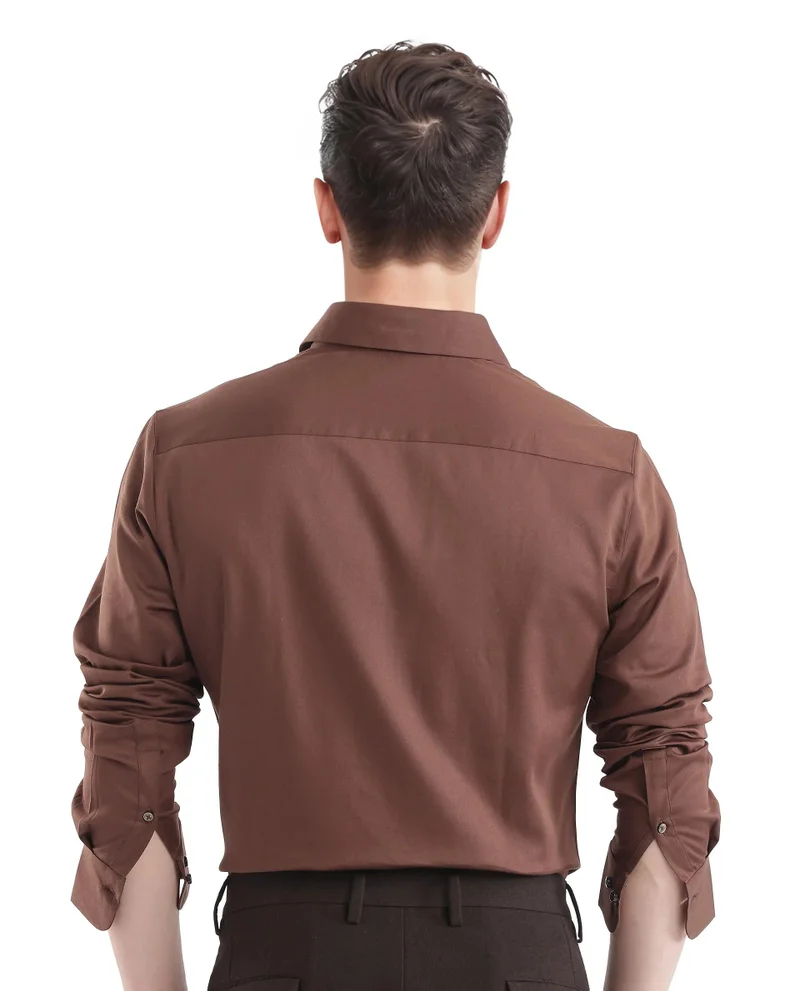 Rare Rabbit Men's Regular Fit Plain Shirt