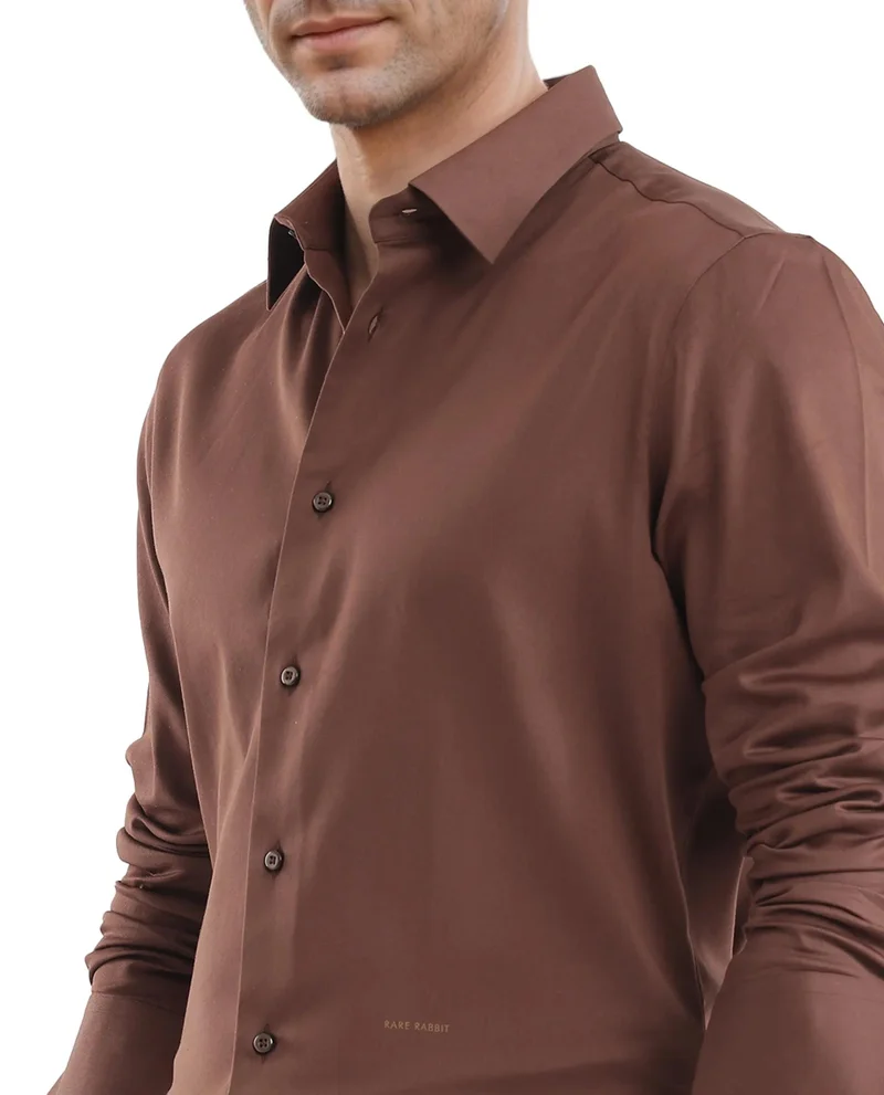 Rare Rabbit Men's Regular Fit Plain Shirt