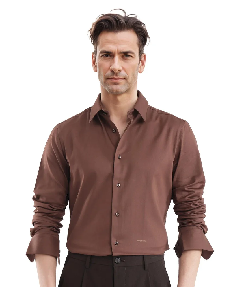 Rare Rabbit Men's Regular Fit Plain Shirt