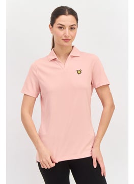 Lyle & Scott Women Regular Fit Brand Logo Short Sleeves Polo, Pink  - Image 1