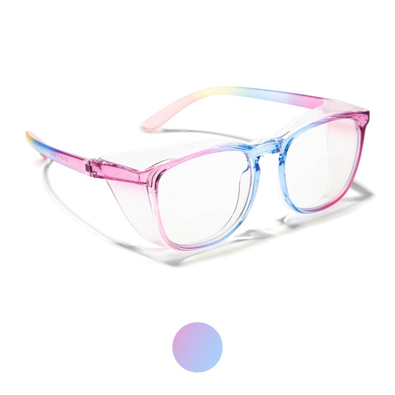 LianSan Oversize AntiFog Safety Glasses for Nurses Z871 Certified Goggles for Women Square UV Protection Rainbow
