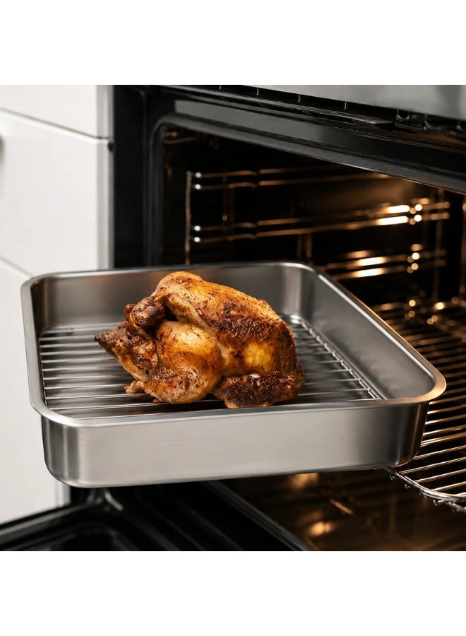 A stainless steel tray - Image 1