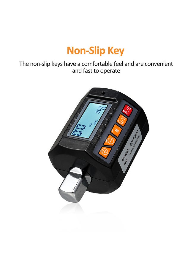 Generic - ENT-30 Digital Torque Meter Set Wrench Torque Tester 1/2'' Drive Torque Gauge with Sound Light Alarm Function High Accuracy 4 Torque Units Backlit Display, with Ratchet Wrench - Image 1
