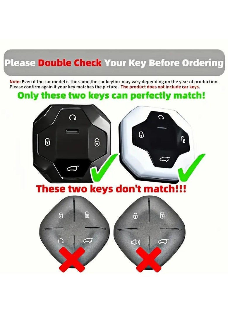 Service Zone Premium Zinc Alloy Key Fob Cover for Chery Jietu T2 & Mountain Sea T2 - Stylish Brown Keychain Accessory with Engraved "Best Luck to You" Message, Durable & Sleek Design  - Image 4