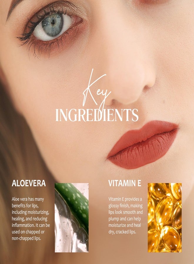 Just Gold Long Lasting Matte Finish Creamy matte lipstick with nourishment of vitamin E and Aloe vera L27 Plum - Image 3