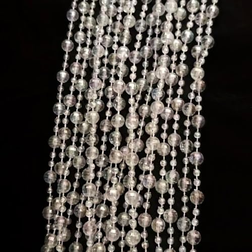 ave split Beaded Curtain Doorways Star Acrylic Hanging Door Beads String Curtains Tassel Room Divider Screen Decor for Doorway Window Living Room Wedding 049Star (Shiny Transparent Ball) - Image 5