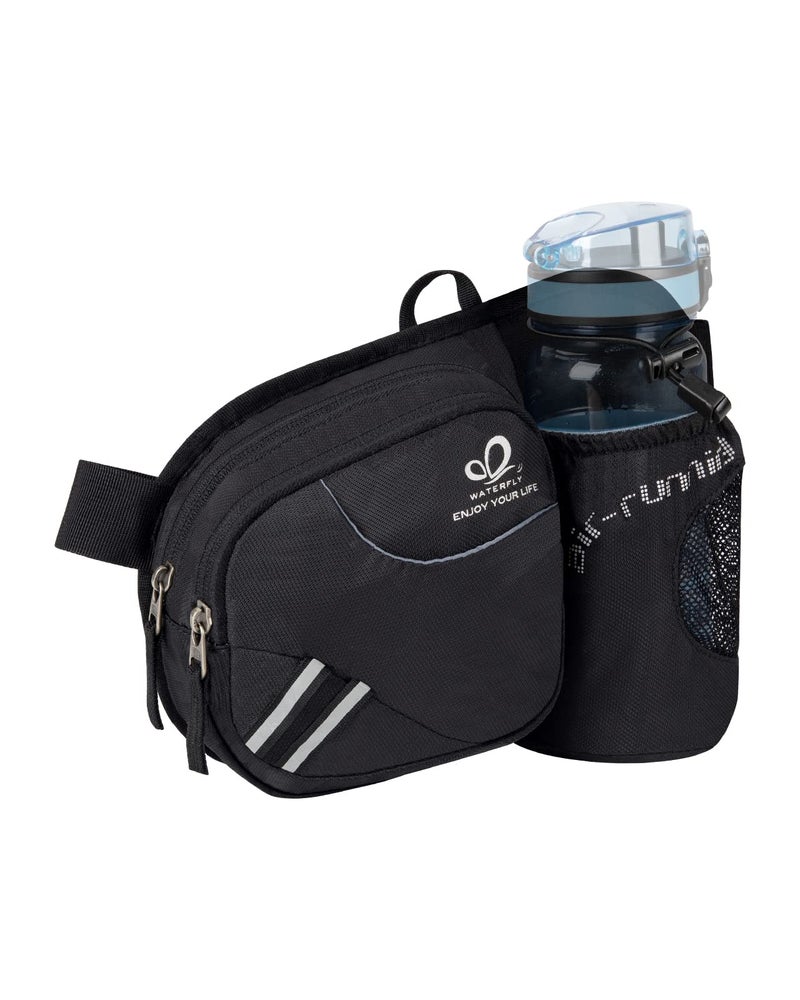 WATERFLY Fanny Pack Waist Bag: Waist Pack for Women Men with Water Bottle Holder Hiking Fanny Pack for Running Walking DogWalking Travel Cycling - Image 1