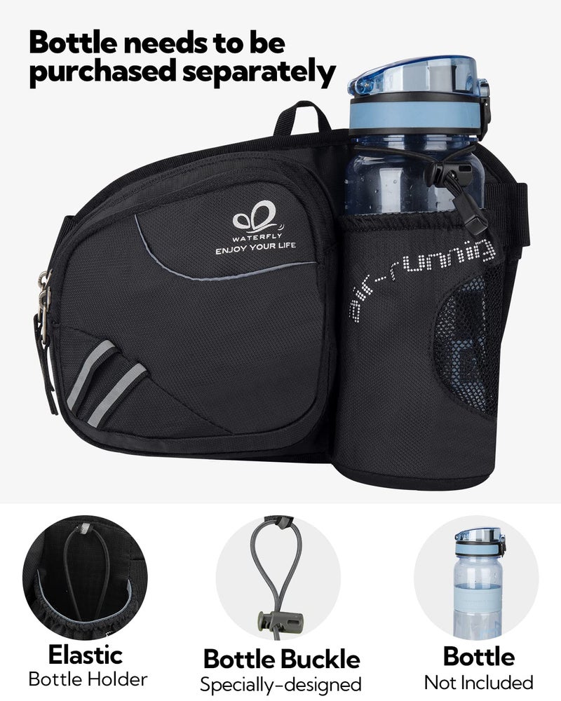 WATERFLY Fanny Pack Waist Bag: Waist Pack for Women Men with Water Bottle Holder Hiking Fanny Pack for Running Walking DogWalking Travel Cycling - Image 4