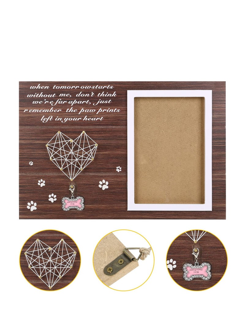 Excefore Pet Memorial Picture Frame, Dog Memorial Gifts,105cm Rope Pet Photo Wood Frame, Loss of Dog Remembrance Gifts for Pet Lovers - Image 5