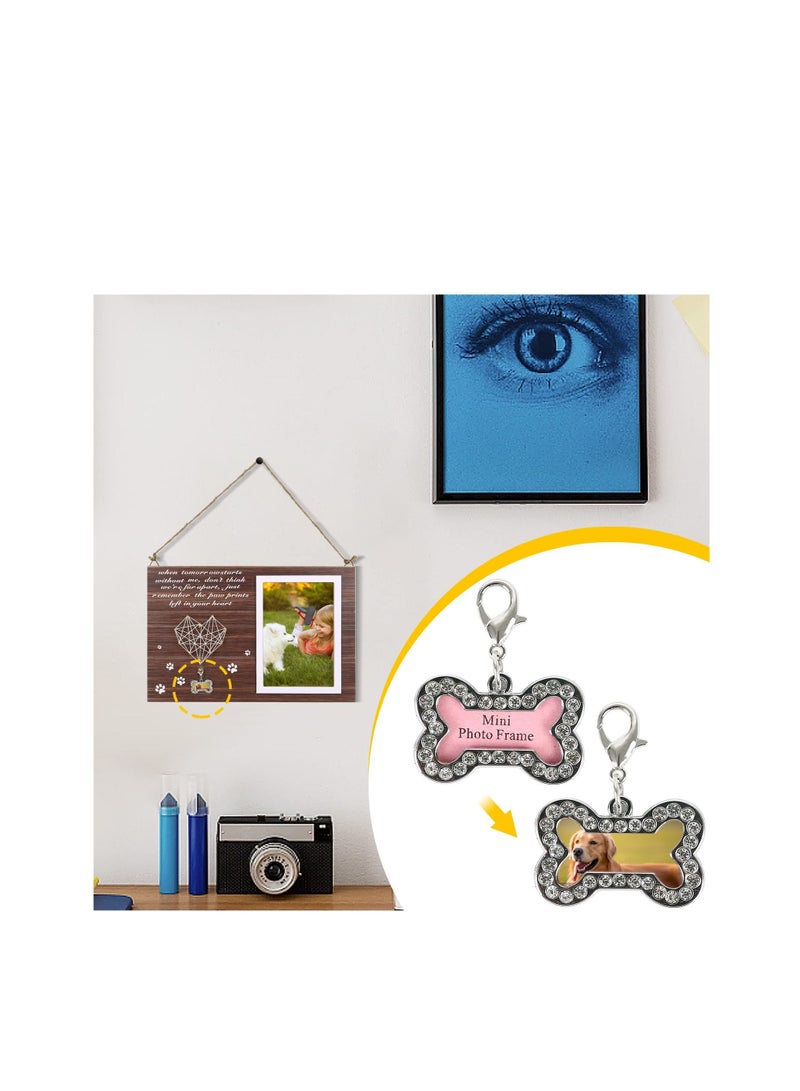 Excefore Pet Memorial Picture Frame, Dog Memorial Gifts,105cm Rope Pet Photo Wood Frame, Loss of Dog Remembrance Gifts for Pet Lovers - Image 3