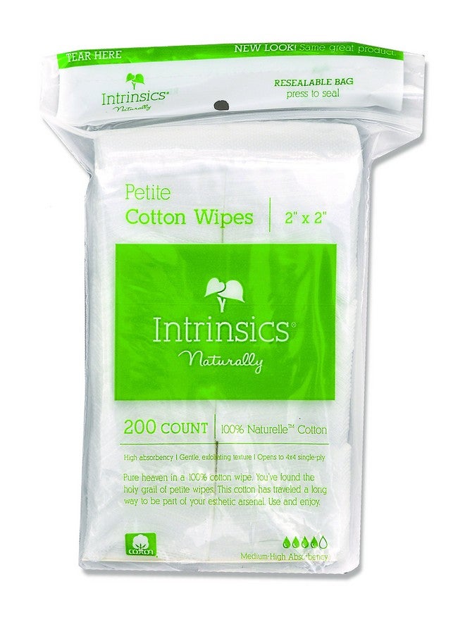 Intrinsics Petite Cotton Squares - 2"x2" 4-Ply 100% Pure Cotton Pads for Makeup Removal, Facial Cleansing, and Nail Care, Lint-Free (200 Count) - Image 1