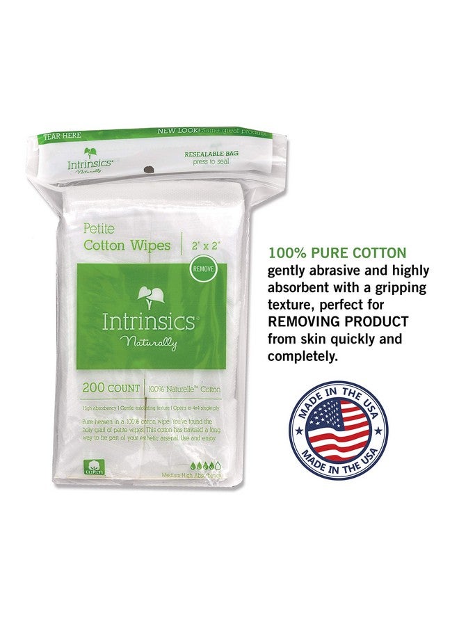 Intrinsics Petite Cotton Squares - 2"x2" 4-Ply 100% Pure Cotton Pads for Makeup Removal, Facial Cleansing, and Nail Care, Lint-Free (200 Count) - Image 3