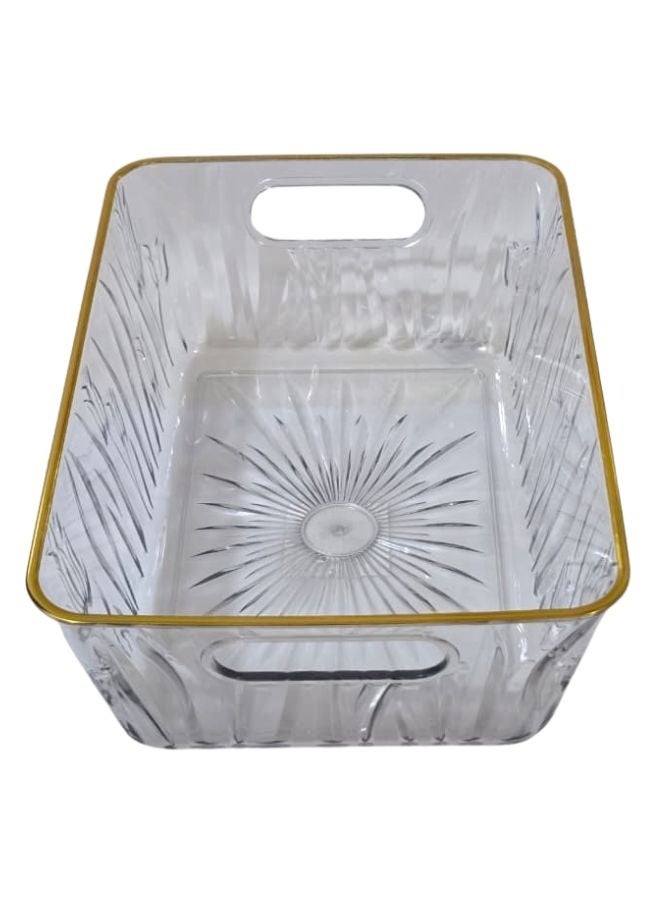 هابي هوم منظم مكياج أكريليك، منظم أدوات الحمام والتخزين، مثالي للمكتب وأسطح الخزانة، رائع لمستحضرات التجميل والعناية بالبشرة وأحمر الشفاه 30*22*13 سم - Image 2