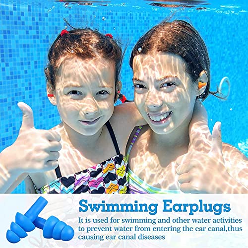 Bememo 6 Pairs Kids Adults Ear Plugs Swimming Noise Cancelling Reusable Earplugs for Sleeping and Swimming, 6 Assorted Colors(Classic Colors) - Image 3