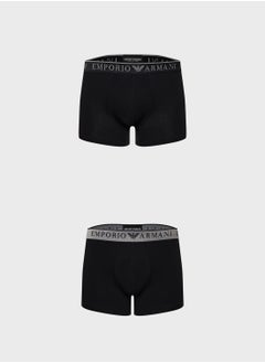 EMPORIO ARMANI 2 Pack Logo Band Boxers  - Image 1