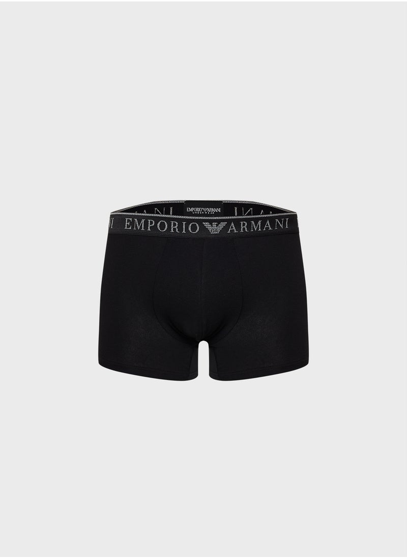 EMPORIO ARMANI 2 Pack Logo Band Boxers  - Image 2