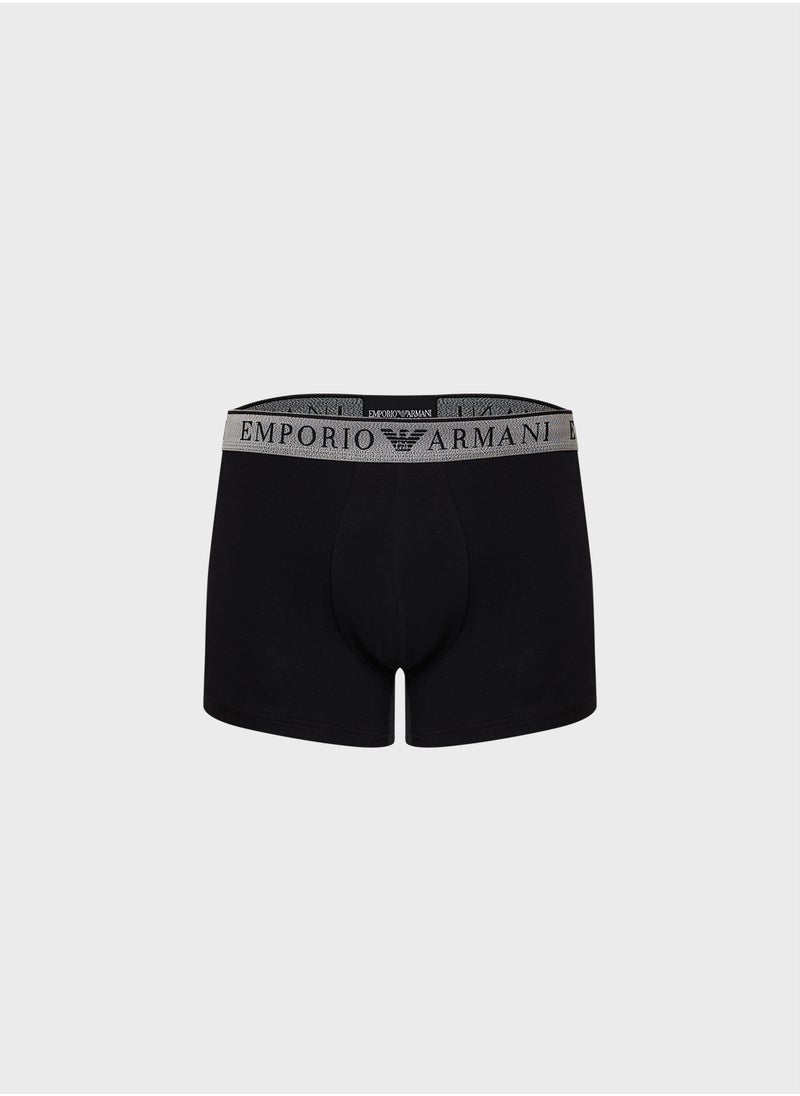 EMPORIO ARMANI 2 Pack Logo Band Boxers  - Image 3