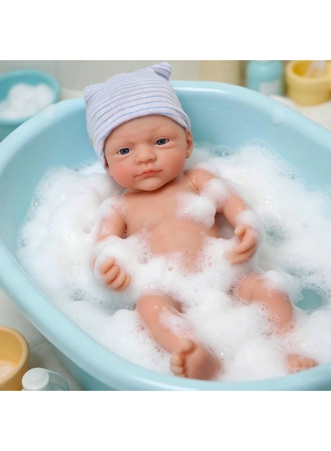 Mire & Mire Reborn Baby Dolls 12" Girl Micro Preemie Full Body Silicone Newborn Realistic Open Eyes Doll - Image 1