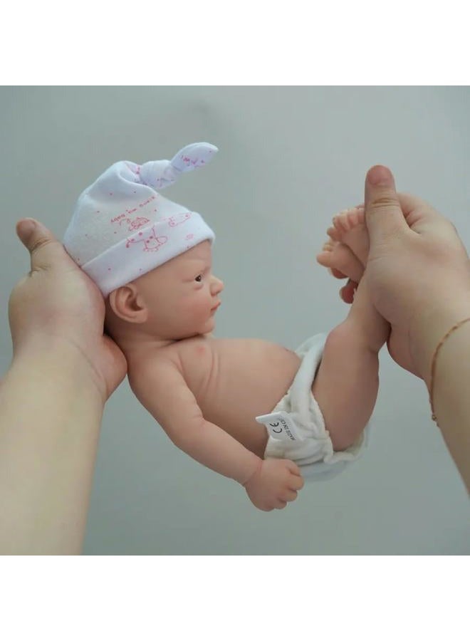 Mire & Mire Reborn Baby Dolls 12" Girl Micro Preemie Full Body Silicone Newborn Realistic Open Eyes Doll - Image 4