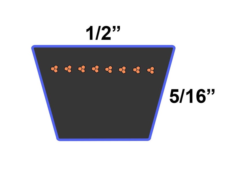 D&D PowerDrive ORB-H-1067 Murray 585416 or Ariens 07200021 Kevlar Replacement Belt, 1/2" x 38", 4LK Section, Rubber - Image 2
