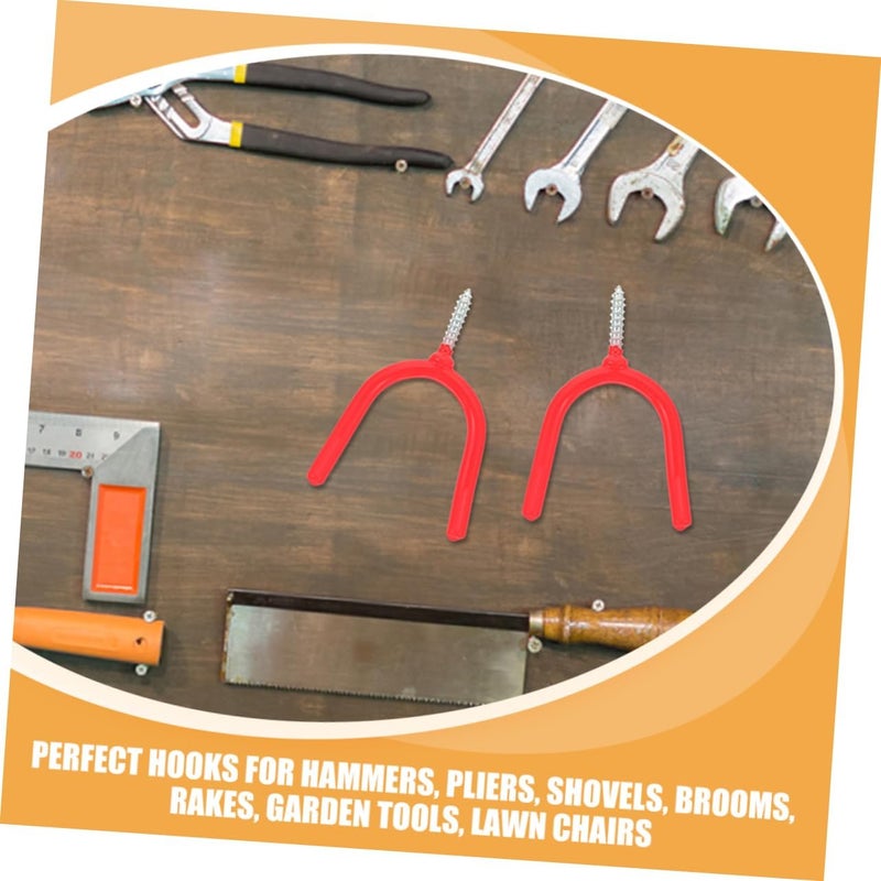 12pcs Heavy Duty Garage Hooks Wall Mount Tool Storage Organizers for Shovels Garden Tools and More Corrosion Resistant Easy to Install for Home Garage and Garden - Image 3