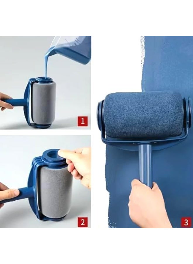 م اكس م فرشاة طلاء أسطوانية احترافية، أداة متعددة الوظائف لطلاء الجدران والأسقف قابلة للتعبئة - Image 3