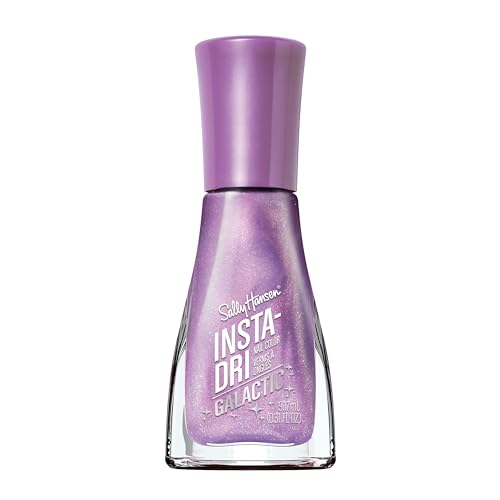 Sally Hansen InstaDri Galactic Nail Polish Quick Dry Long Lasting StreakFree Shine Sheer Shimmery 111 InterStellar Celestial Lilac Nail Color - Image 1