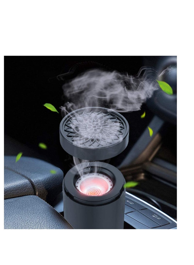 Car Bukhoor Usb Type-C Power Bakhoor Rechargeable Electric Mini Portable Incense Burner Black - Image 3