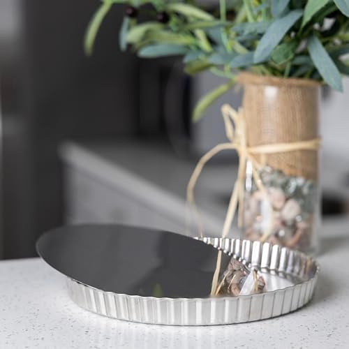 Fox Run Stainless Steel Tart Pan With Removable Bottom 9 Quiche Baking Pan - Image 3