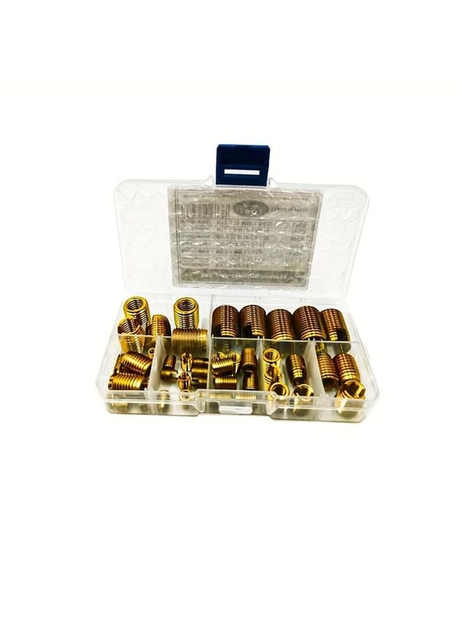50pcs M3 M12 Carbon Steel Yellow Zinc Threaded Insert Kit Set A For Thread Repair - Image 5