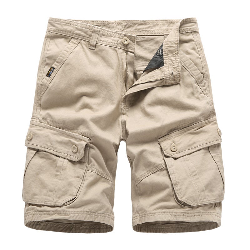 Japanese workwear new shorts water pants cross-border summer mens casual pants overalls wholesale Khaki  - Image 2