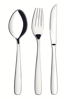 Since 1911,Made in Brazil- Amazona 24 Pieces Stainless Steel Flatware Set with Steak Knife and High Gloss Finish