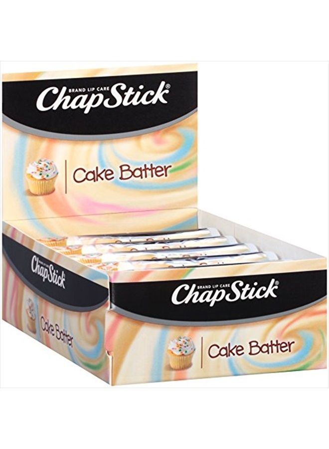 chapstick Classic Skin Protectant Flavored Lip Balm Tube, Limited Edition, 0.15 Ounce Each (Cake Batter Flavor, 1 Box of 12 Sticks, 12 Sticks Total) - Image 1