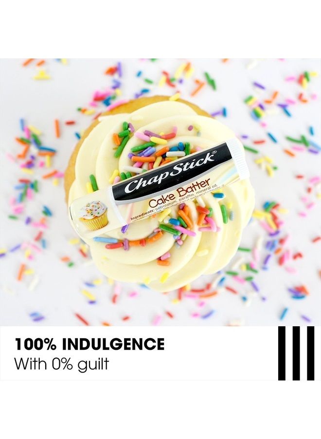 chapstick Classic Skin Protectant Flavored Lip Balm Tube, Limited Edition, 0.15 Ounce Each (Cake Batter Flavor, 1 Box of 12 Sticks, 12 Sticks Total) - Image 3