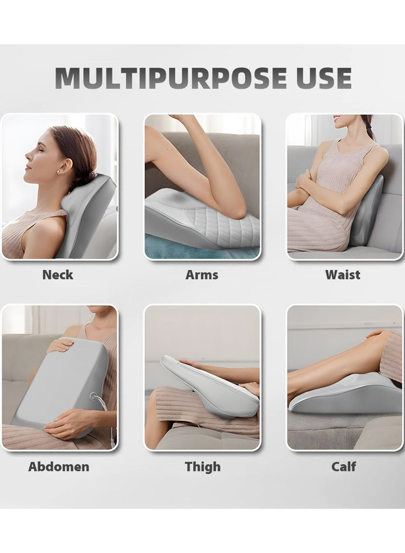 EzzySo مدلك رقبة مع حرارة وسادة تدليك ثلاثية الأبعاد لتخفيف الألم مدلكات للرقبة والظهر والكتف والساق للاسترخاء في المنزل والمكتب والسيارة - Image 3