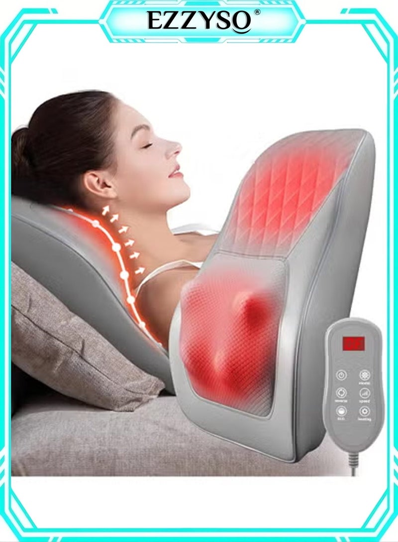 EzzySo Neck Massager With Heat 3D Kneading Massage Pillow For Pain Relief  Massagers For Neck and Back Shoulder Leg Stress Relax At Home Office And Car - Image 1