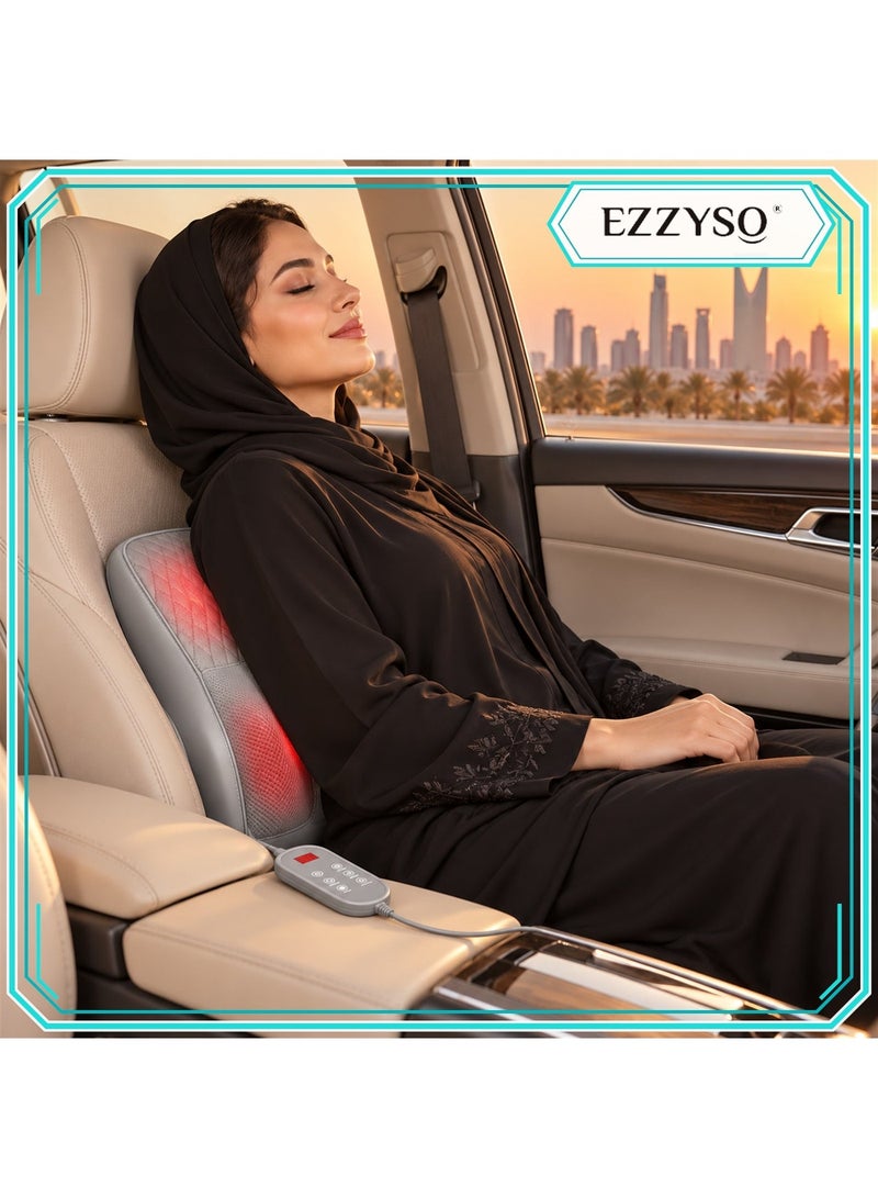 EzzySo Neck Massager With Heat 3D Kneading Massage Pillow For Pain Relief  Massagers For Neck and Back Shoulder Leg Stress Relax At Home Office And Car - Image 3