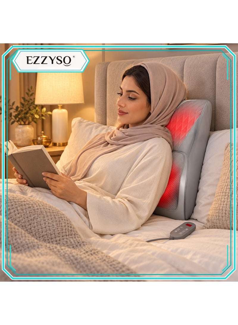 EzzySo Neck Massager With Heat 3D Kneading Massage Pillow For Pain Relief  Massagers For Neck and Back Shoulder Leg Stress Relax At Home Office And Car - Image 4
