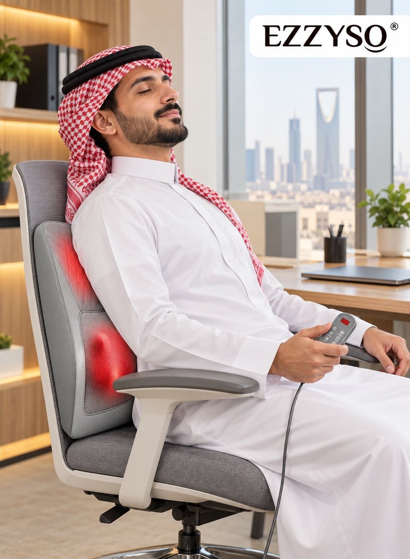 إيزي سو مدلك الرقبة مع وسادة تدليك ثلاثية الأبعاد بالحرارة لتخفيف الألم  أجهزة تدليك الرقبة والظهر والكتفين والساقين للاسترخاء من التوتر في المنزل والمكتب والسيارة - Image 2