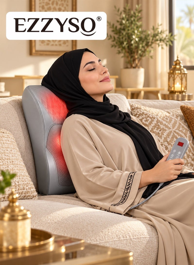 إيزي سو مدلك الرقبة مع وسادة تدليك ثلاثية الأبعاد بالحرارة لتخفيف الألم  أجهزة تدليك الرقبة والظهر والكتفين والساقين للاسترخاء من التوتر في المنزل والمكتب والسيارة - Image 4