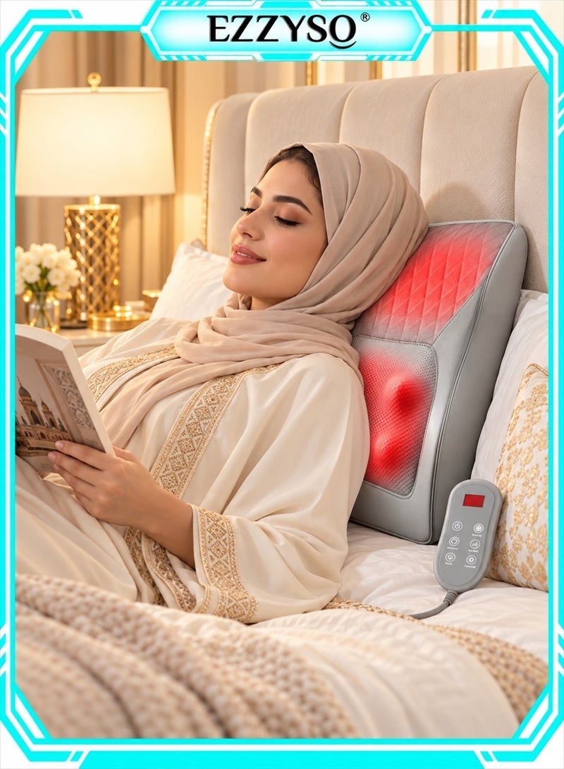 إيزي سو مدلك الرقبة مع وسادة تدليك ثلاثية الأبعاد بالحرارة لتخفيف الألم  أجهزة تدليك الرقبة والظهر والكتفين والساقين للاسترخاء من التوتر في المنزل والمكتب والسيارة - Image 3