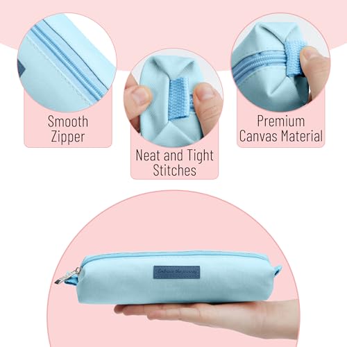Mr. Pen- Cute Pencil Case Pouch, Light Blue Color, Multipurpose Canvas Bible Pencil Pouch - Image 4
